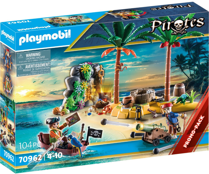 Набір фігурок Playmobil Pirates Pirate Treasure Island with Rowboat (4008789709622) - зображення 1