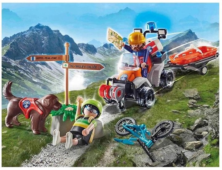 Zestaw figurek Playmobil Rescue Action Mountain Biker Rescue (4008789706621) - obraz 2