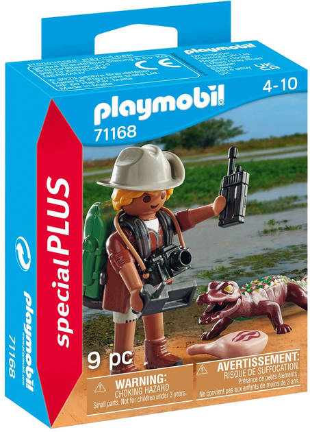 Zestaw figurek Playmobil Special Plus Researcher with Young Caiman (4008789711687) - obraz 1