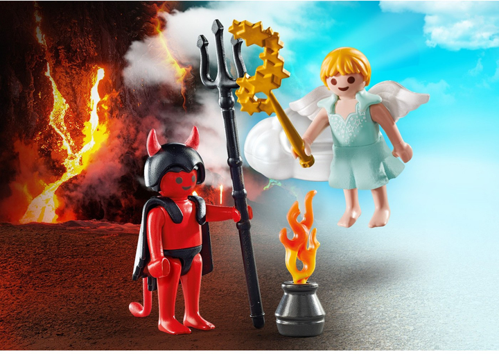Набір фігурок Playmobil Special Plus Little Angel and Devil (4008789711700) - зображення 3
