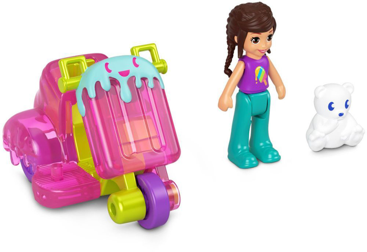 Набір фігурок Mattel Polly Pocket Pollyville Frosty Scooter (0194735109395) - зображення 2