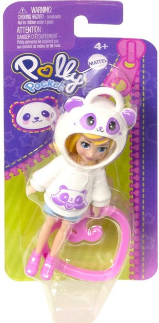 Figurka Mattel Polly Pocket Friend Clips Doll Panda 7.6 cm (0194735108602) - obraz 1