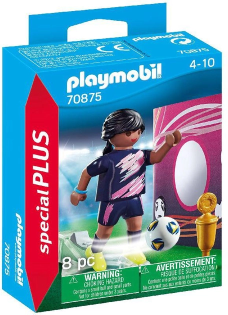 Figurka Playmobil Football Player With Goal 7.5 cm (4008789708755) - obraz 1