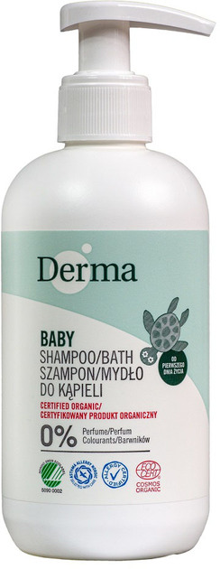 Szampon i mydło do kąpieli Derma Eco Baby Shampoo/Bath 250 ml (5709957034896) - obraz 1
