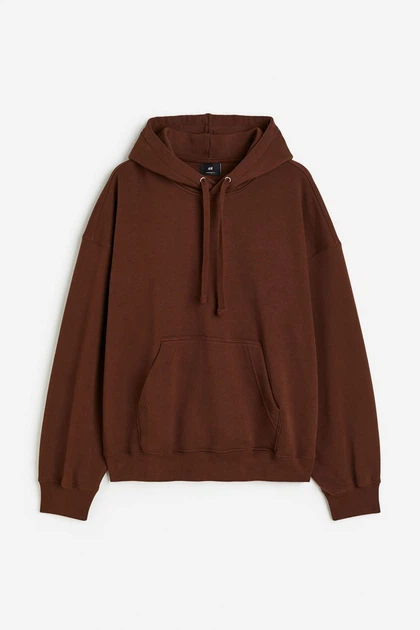 Худі оверсайз преміум якості H&M S коричневий 1035203026 - изображение 6