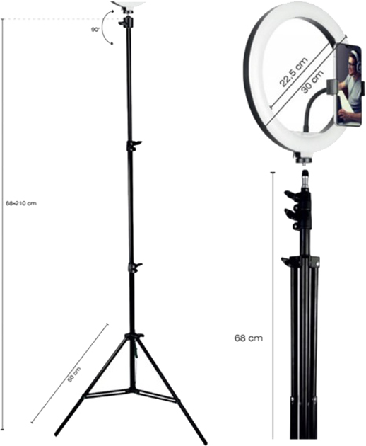 Lampa pierścieniowa Tracer 30 cm ze statywem (TRAOSW46745) - obraz 7