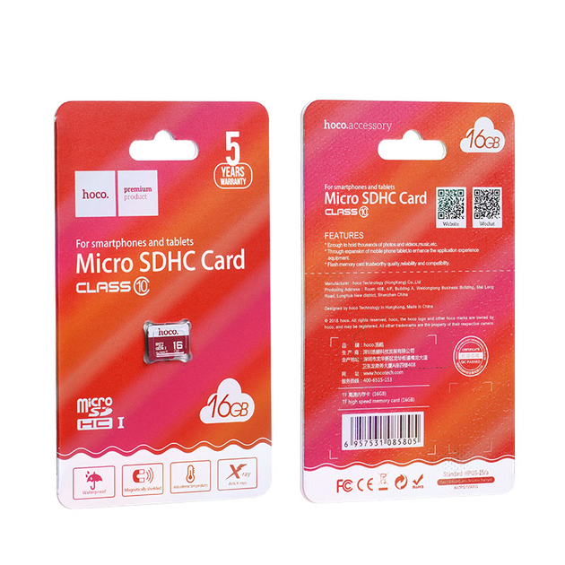 Карта пам‘яті HOCO MicroSD 16GB Class 10 - изображение 2