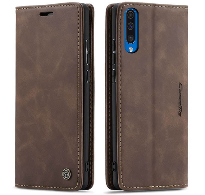 Чехол книжка с магнитом Samsung Galaxy A30s A307 CaseMe Dark Brown ...