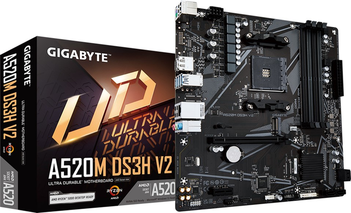 Материнська плата Gigabyte A520M DS3H V2 (sAM4, AMD A520, PCI-Ex16) - зображення 4