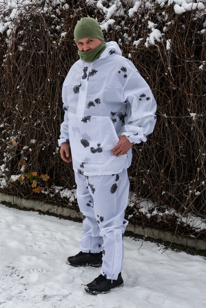 Маскувальний костюм " Сніговий барс" Кіраса зима білий водовідталкувальний 800 - зображення 2
