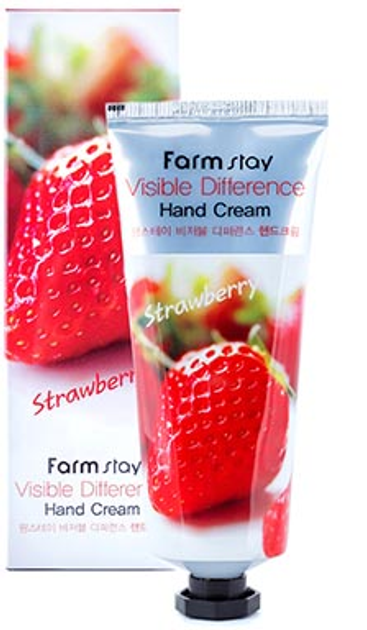 Крем для рук FarmStay Visible Difference Hand Cream Strawberry 100 мл (8809636280464 / 8809338560031) - зображення 1