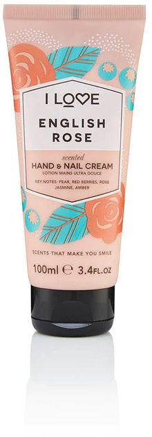Крем для рук і нігтів I Love Scented Hand & Nail Cream зволожувальний Англійська троянда 100 мл (5060351545648) - зображення 1