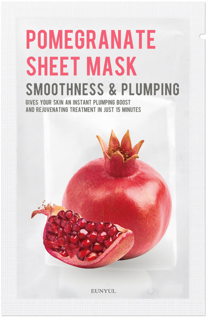 Maseczka w płachcie Eunyul Sheet Mask ujędrniająco-wygładzająca z granatem 22 ml (8809435408601) - obraz 1