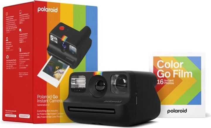 Aparat do natychmiastowego drukowania Polaroid Go Gen 2 E-Box Czarny (124982) (9120096775550) - obraz 1