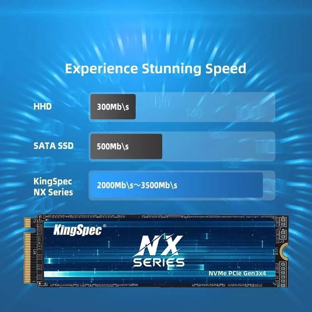 SSD M2 NVMe 1Тб 2280 KingSpec NX-1Tb твердотельный накопитель - изображение 3