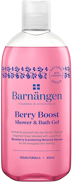 Гель для ванної та миття тіла Barnängen Berry Boost Shower & Bath Gel з олією чорниці 400 мл (9000101222685) - зображення 1