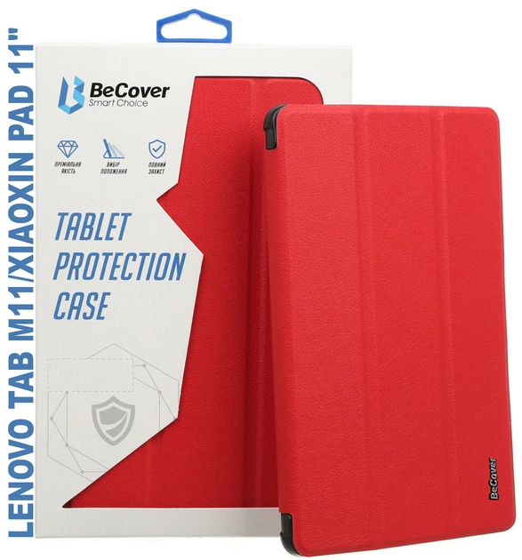 Чохол для планшета Lenovo Tab M11 (2024) TB-TB330FU/Xiaoxin Pad 11 (2024) 11" BeCover Smart Case Red (BC_710459) - Фото 1 Чохол для планшета Lenovo Tab M11 (2024) TB-TB330FU/Xiaoxin Pad 11 (2024) 11" BeCover Smart Case Red (BC_710459) - зображення 1