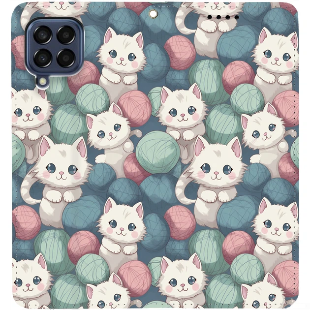 Чохол-книжка BoxFace для Samsung Galaxy M33 5G (M336) Котики Клубочки (51986) - Фото 3 Чохол-книжка BoxFace для Samsung Galaxy M33 5G (M336) Котики Клубочки (51986) - изображение 3