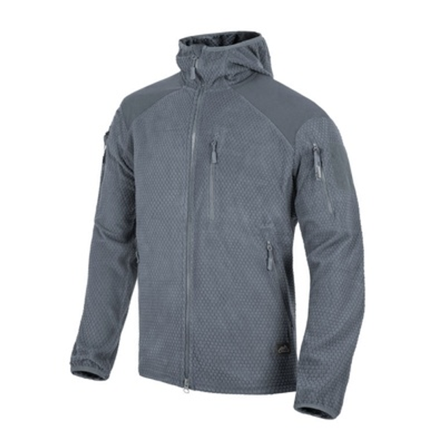 Кофта флисовая Helikon-Tex Alpha Hoodie Jacket Grid Fleece Shadow Grey 3XL - изображение 1