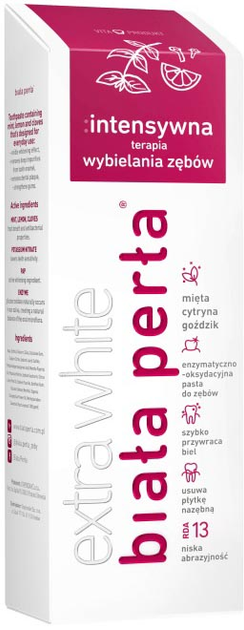 Зубна паста Biała Perła Intensywna Terapia відбілювання 75 мл (8588003659736) - зображення 1