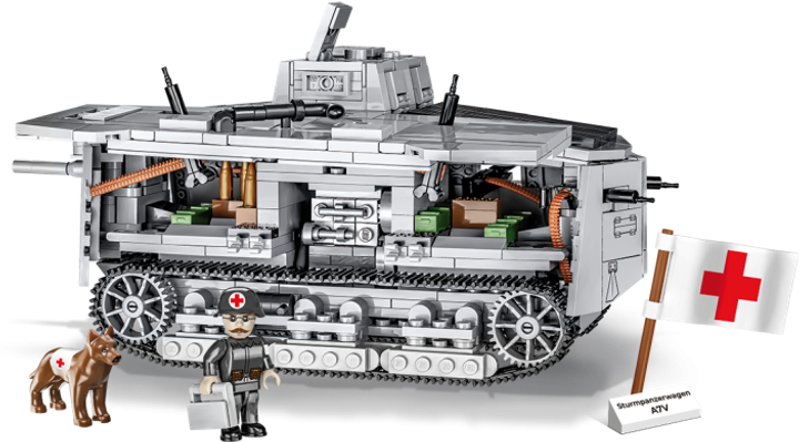 Конструктор Cobi HC Great War Sturmpanzer wagen A7V 840 деталей (5902251029890) - зображення 4