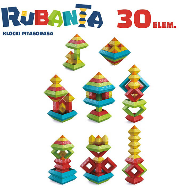 Конструктор Askato Rubanta Блоки Піфагора 30 деталей (6901440119403) - зображення 2