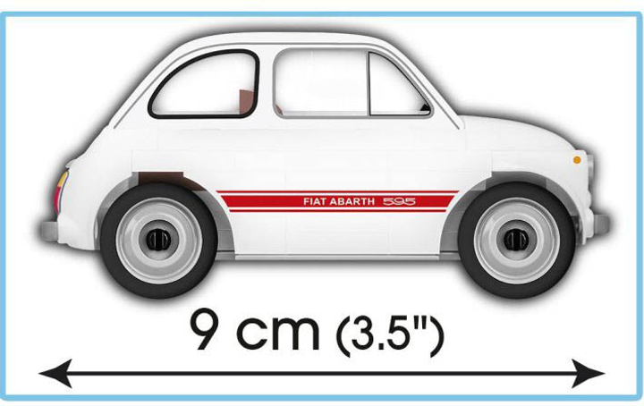 Klocki konstrukcyjne Cobi Cars 1965 Fiat 500 Abarth 70 elementów (5902251245245) - obraz 3