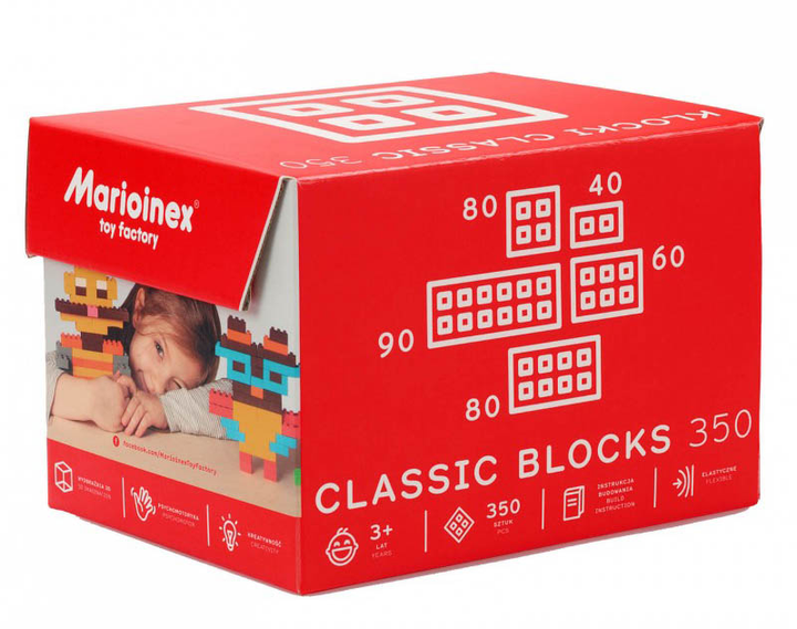 Konstruktor Marioinex Klocki Classic 350 elementów (5903033902844) - obraz 2