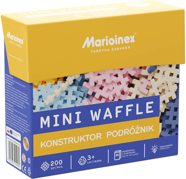 Klocki konstrukcyjne Marioinex Mini Waffle Klocki Podróżnik 200 elementów (5903033904282) - obraz 1