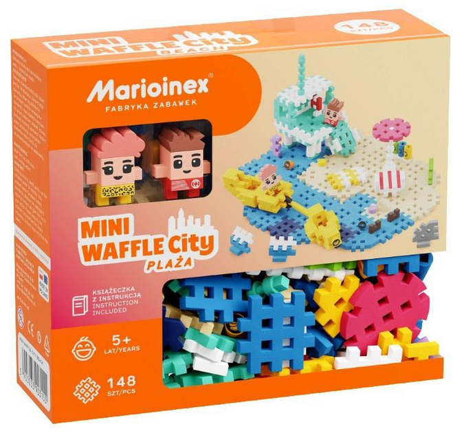 Конструктор Marioinex Mini Waffle City Пляж 148 деталей (5903033903155) - зображення 1