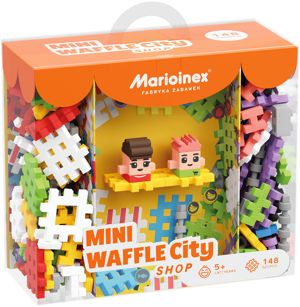 Konstruktor Marioinex Mini Waffle City Sklep 148 elementów (5903033904169) - obraz 1