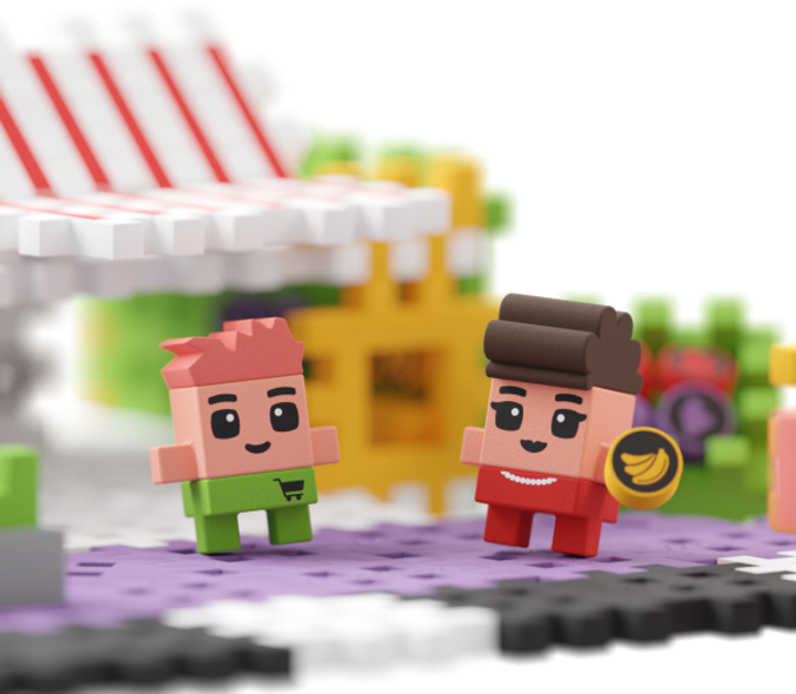 Конструктор Marioinex Mini Waffle City Магазин 148 деталей (5903033904169) - зображення 3