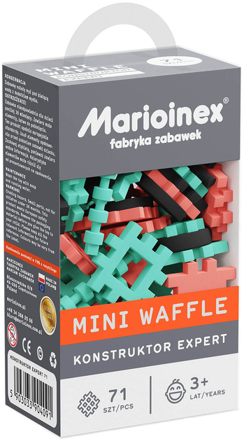 Klocki konstrukcyjne Marioinex Mini Waffle Expert 71 element (5903033904091) - obraz 1