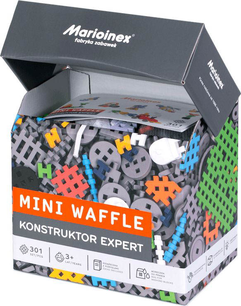 Конструктор Marioinex Mini Waffle Експерт 301 деталь (5903033904039) - зображення 4
