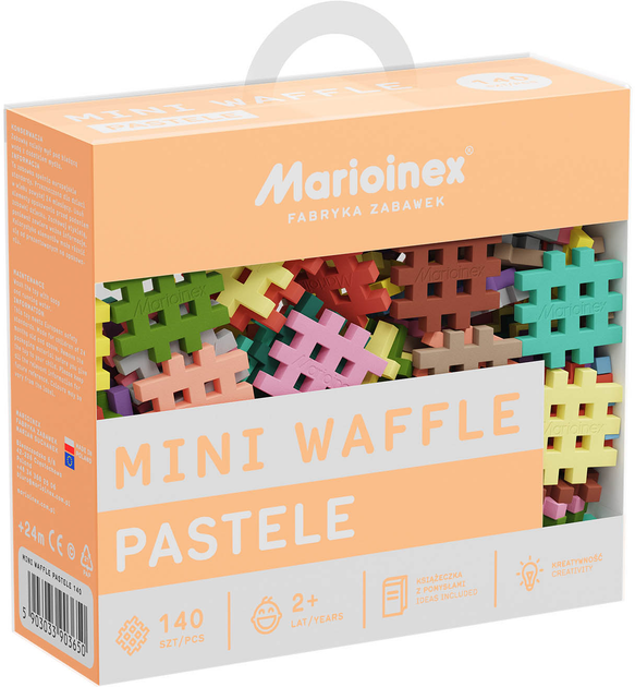 Konstruktor Marioinex Mini Waffle Pastel 140 elementów (5903033903650) - obraz 1