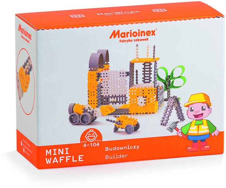 Конструктор Marioinex Mini Waffle Будівельник 144 деталі (5903033902592) - зображення 1