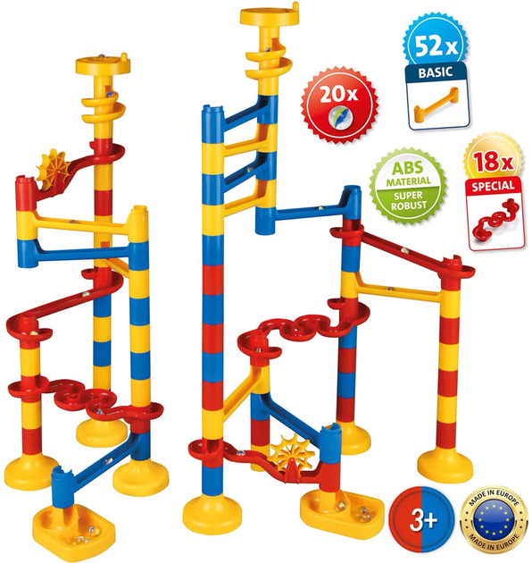 Klocki konstrukcyjne Lena Cascade Marble Track Kiga z kulkami 84 elementy (4006942652792) - obraz 3