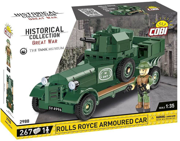 Konstruktor Cobi Historical Collection Great War Rolls Royce ArmoredCar 1920 Pattern Mk I 267 elementów (5902251029883) - obraz 1