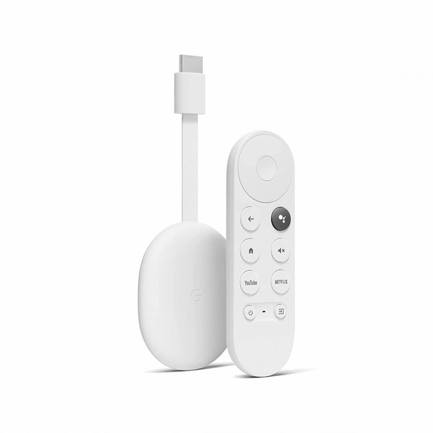 Odtwarzacz multimedialny Google Chromecast z Google TV 4K UHD (2160p) Biały (GA01919-NO) - obraz 1