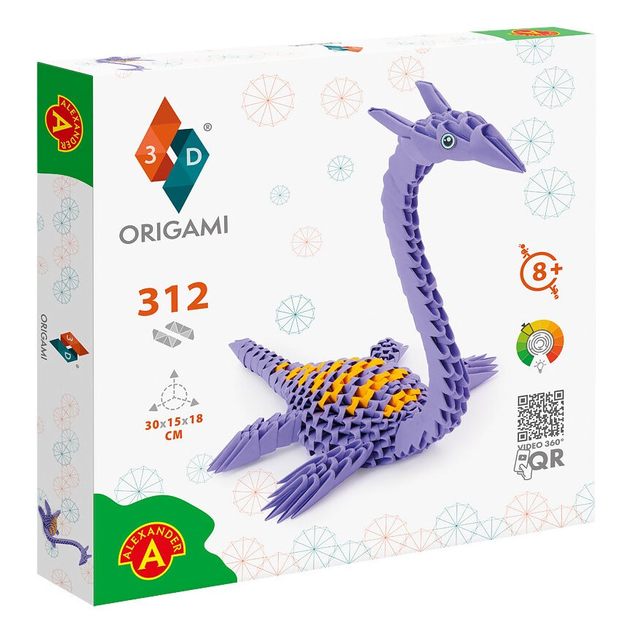 Набір для творчості Alexander Origami 3D Плезіозавр (5906018025750) - зображення 1