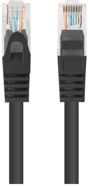 Patchcord Lanberg UTP Cat 5e 0.25 m Black (5901969406689) - obraz 1