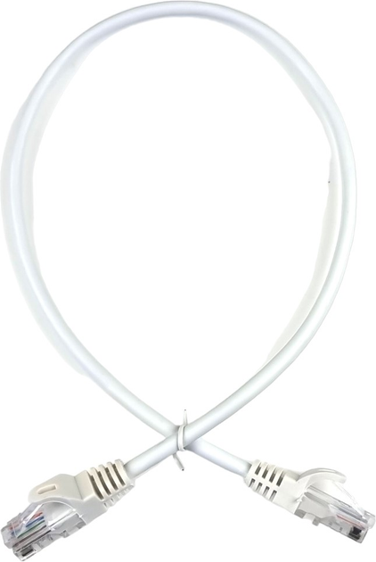 Patchcord Lanberg UTP Cat 5e 0.5 m White (5901969421033) - obraz 1
