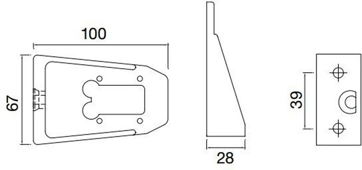 Кронштейн Aspock Aufhangeteil 100mm 105090 (15-5310-107) для ліхтарів Flexipoint I - зображення 2