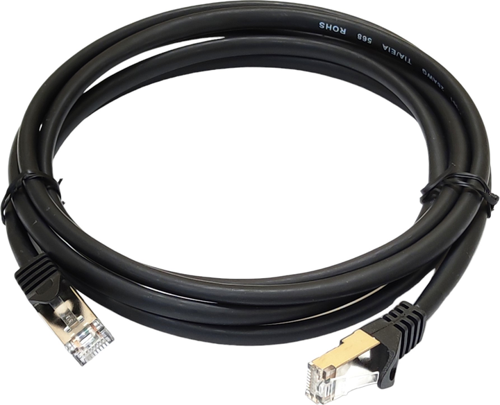 Patchcord LogiLink Cat 6a/7 S/FTP 0.5 m Black (4052792032383) - obraz 2