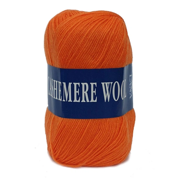 Пряжа Lana Cashemere Wool 1031 оранж - Фото 2 Пряжа Lana Cashemere Wool 1031 оранж - изображение 2