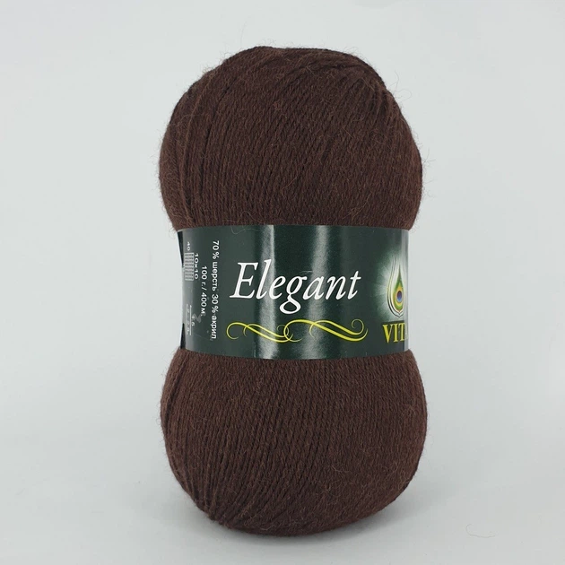 Пряжа Vita Elegant 2070 шоколад - Фото 1 Пряжа Vita Elegant 2070 шоколад - зображення 1