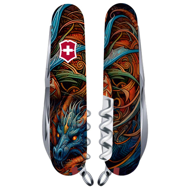 Швейцарський ніж Victorinox CLIMBER ZODIAC 91мм/14 функцій, Сапфіровий дракон - зображення 1