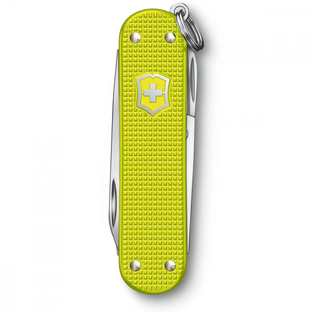 Швейцарский нож Victorinox CLASSIC SD Electric Yellow 58мм/5 функций, рифленые желтые накладки - изображение 2