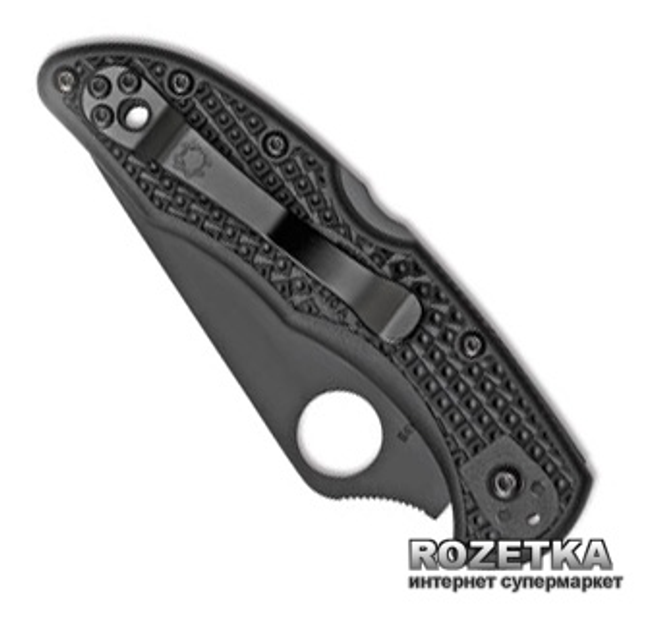 Карманный нож Spyderco Delica Black FRN Flat Ground C11FPBK (871186) - изображение 2