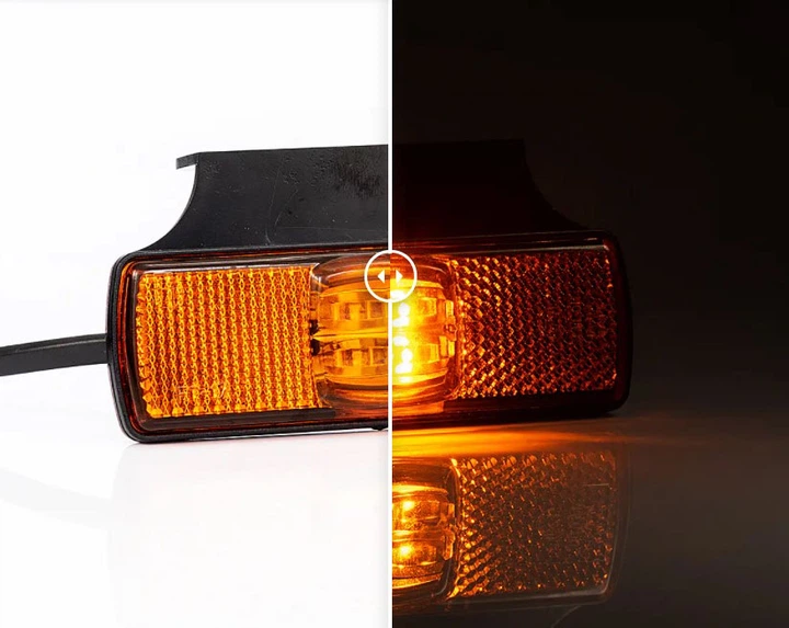 Ліхтар габаритний Fristom жовтий на кронштейні з кабелем FT-017 Z+K LED - изображение 2
